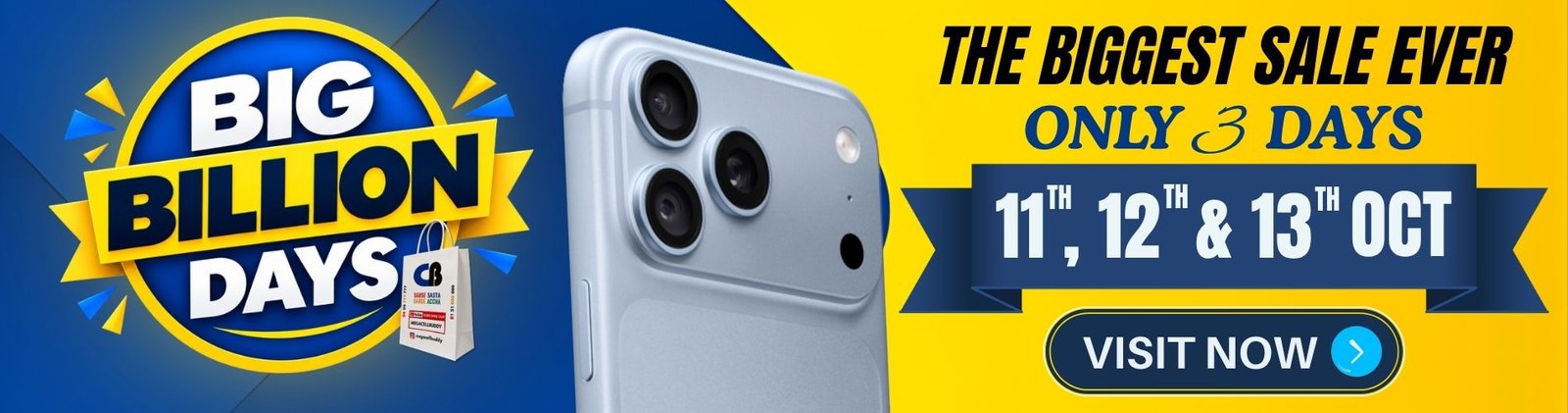 Refurbished iPhones and Apple products sale banner by CellBuddy India
